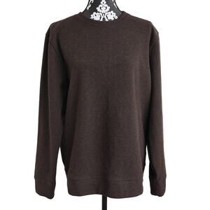 Men's Brown Jachs New York Long Sleeve Wool Blend Pullover Sweatshirt - M